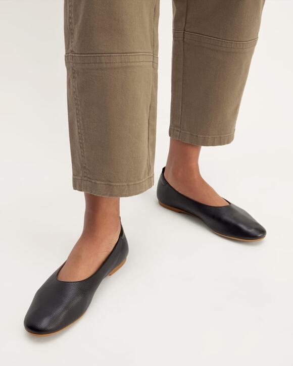 Everlane Shoes - Everlane The Day Glove Black Leather Ballet Flats Minimalist Sz 7.5